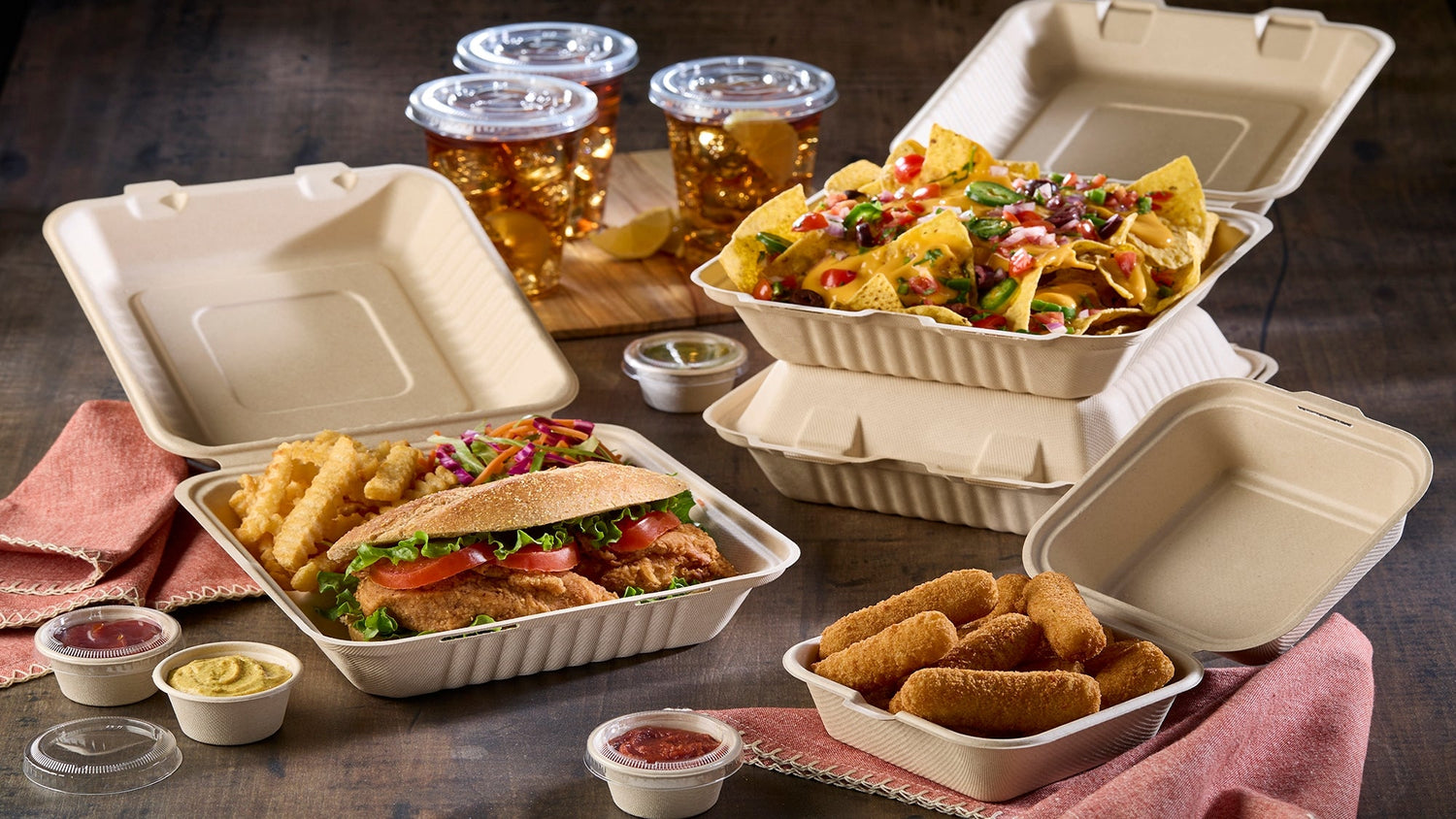 Hinged Take-Out Containers