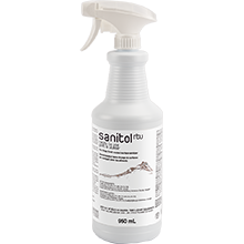 RTU No Rinse Food Contact Surface Sanitizer - Sanitol (12x 950mL)